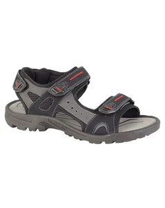 PDQ Triple Touch Fastening Sports Sandal Black 